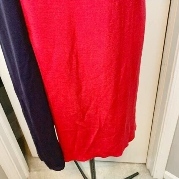 Misook Color Block Short Sleeve Sheath Dolman Casual Career Stretch Knit Dress - Picture 4 of 11